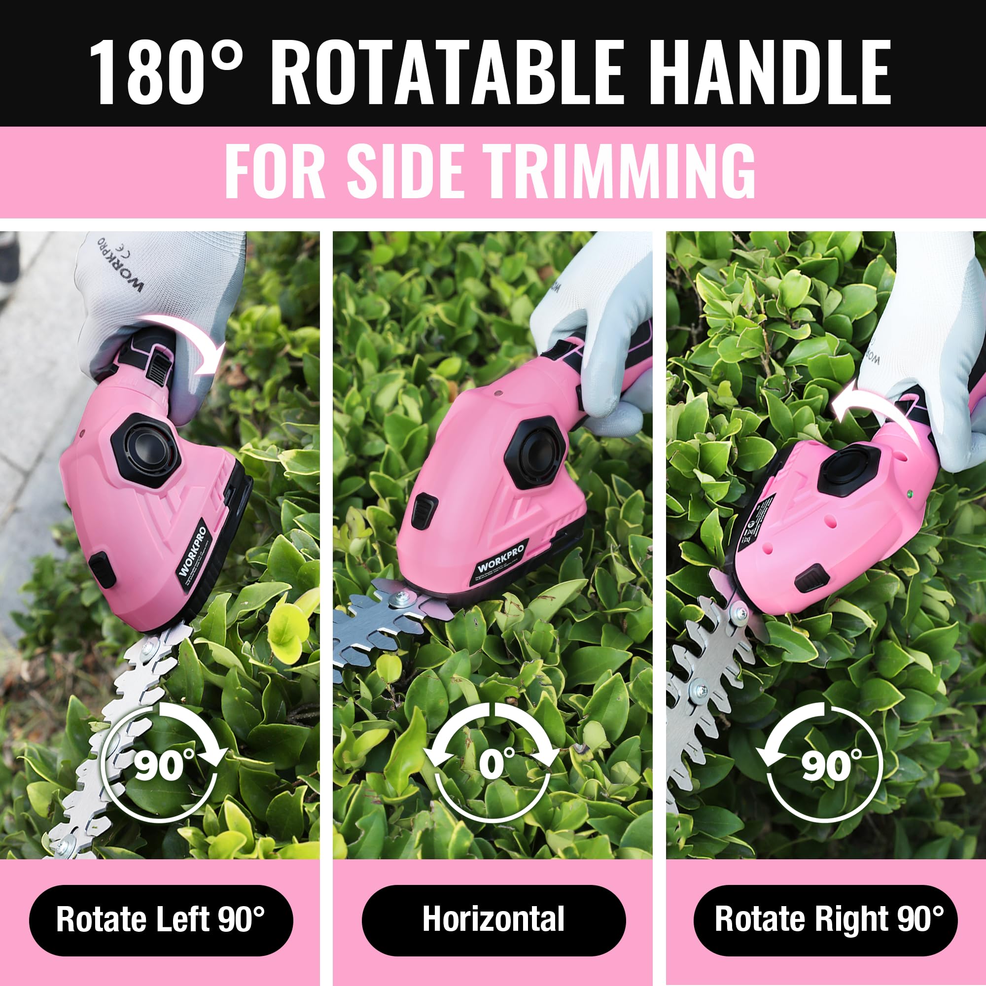 WORKPRO pink ribbon lightweight 1.1 lb tool enabling comfortable one-handed use