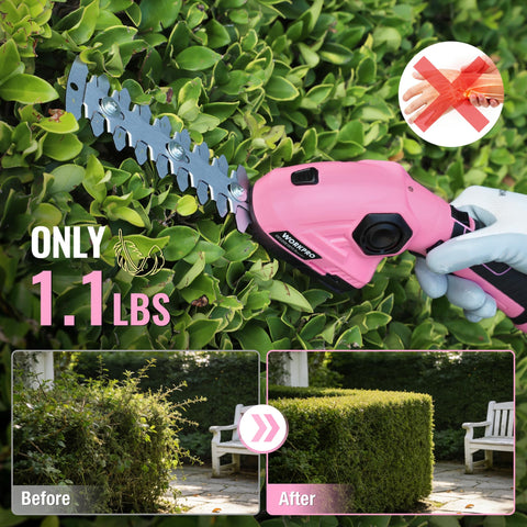 WORKPRO pink ribbon 2000mAh battery with long cordless runtime