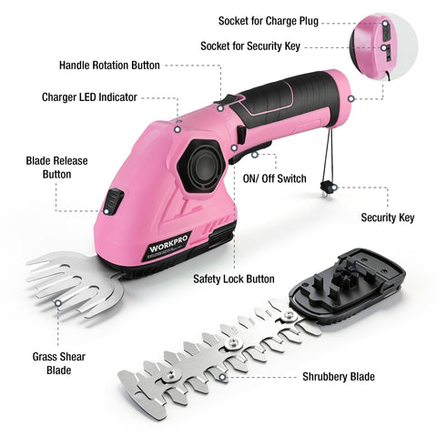 WORKPRO pink ribbon safety key with double lock for secure operation