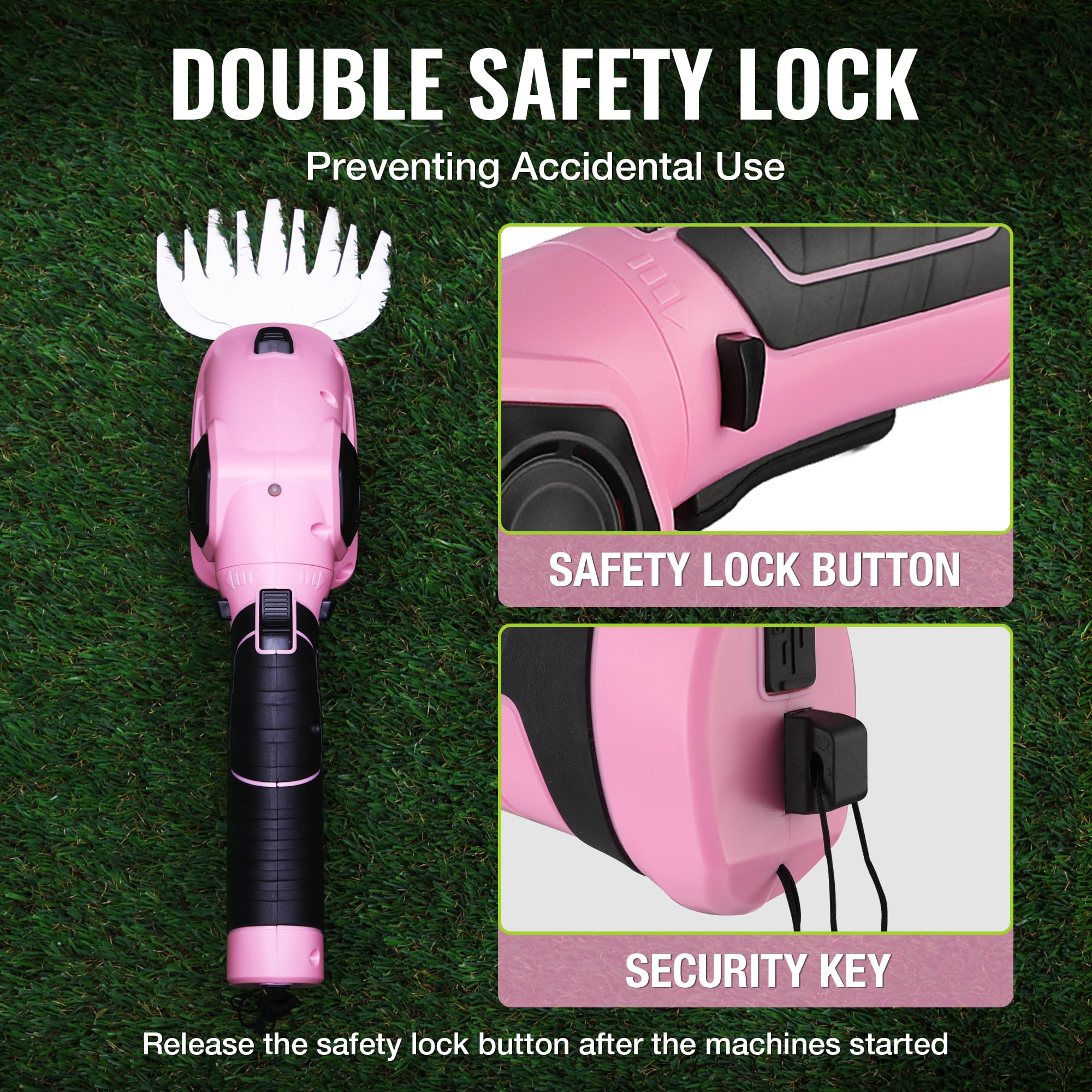 WORKPRO pink ribbon USB-C charging for quick power top-ups