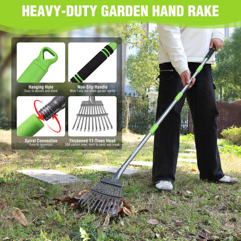 WORKPRO rake features anti-rust coating for long-lasting performance