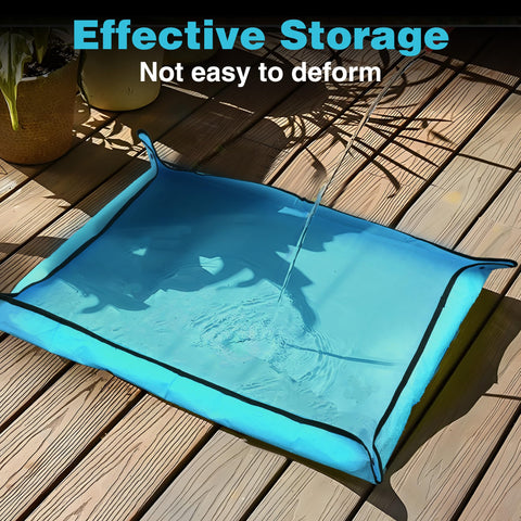 WORKPRO repotting mat folded for storage keeps toolkit tidy.