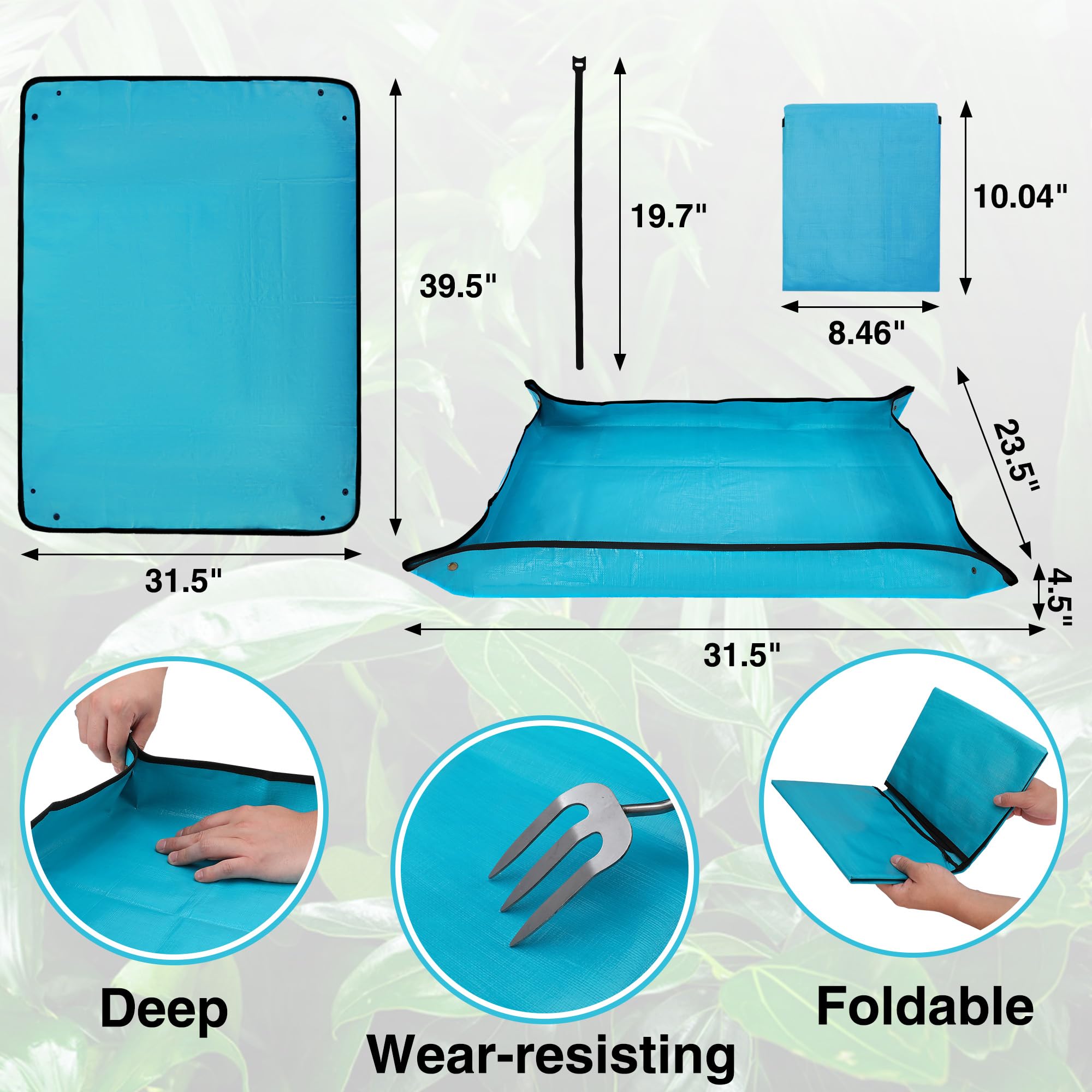 WORKPRO repotting mat portable and lightweight for outdoor gardening.