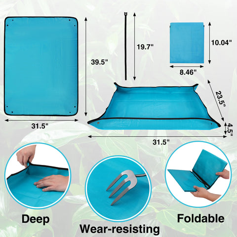 WORKPRO repotting mat portable and lightweight for outdoor gardening.