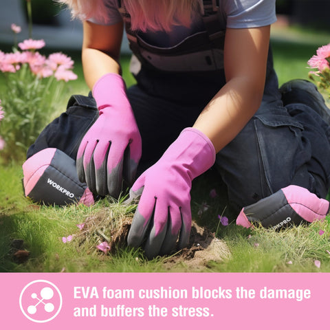 WORKPRO knee pads soft lining enhances comfort during long tasks.