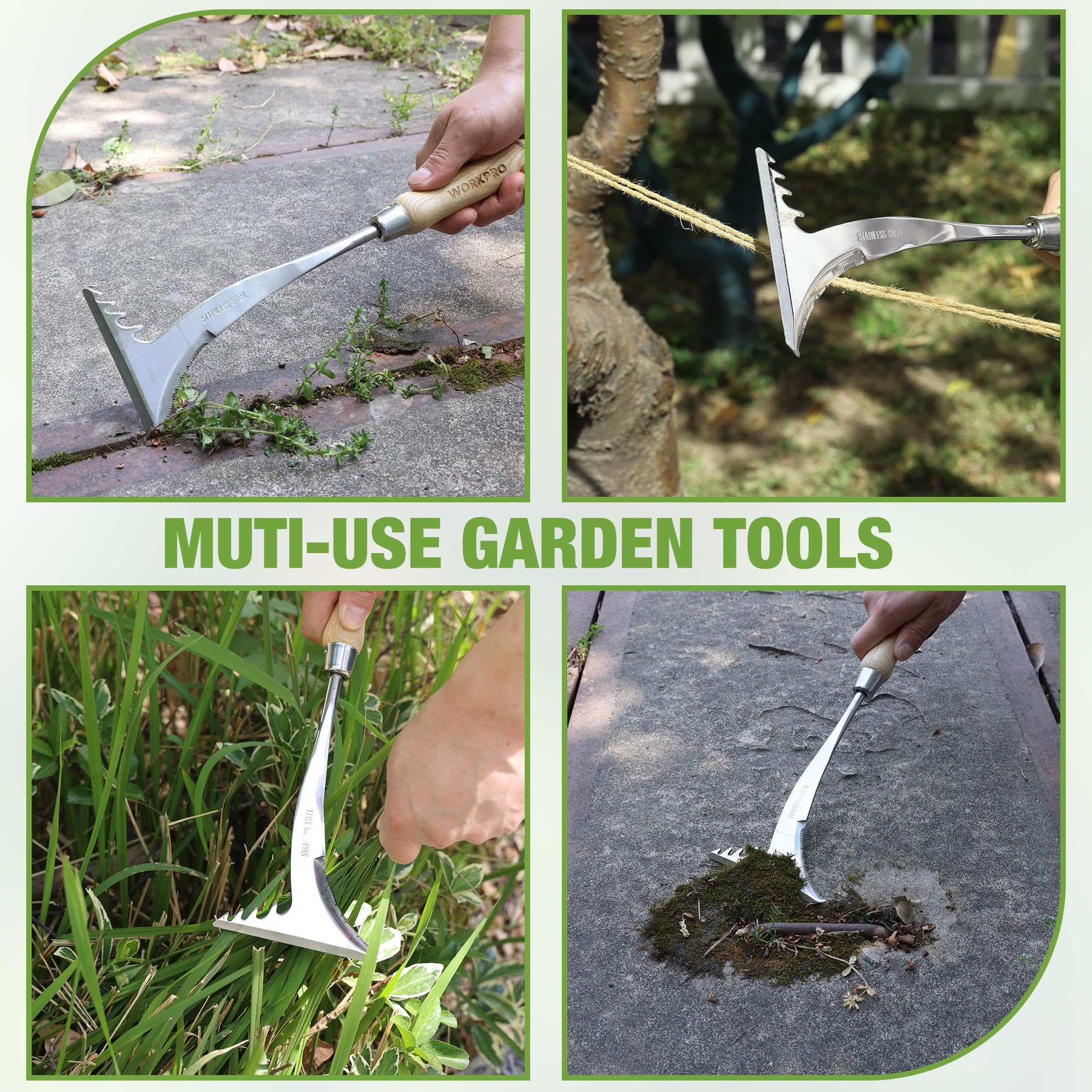 WORKPRO Crack Weeder storage hole and lanyard for easy hanging