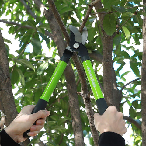 WORKPRO W151010 ergonomic handles ensure comfortable pruning sessions.