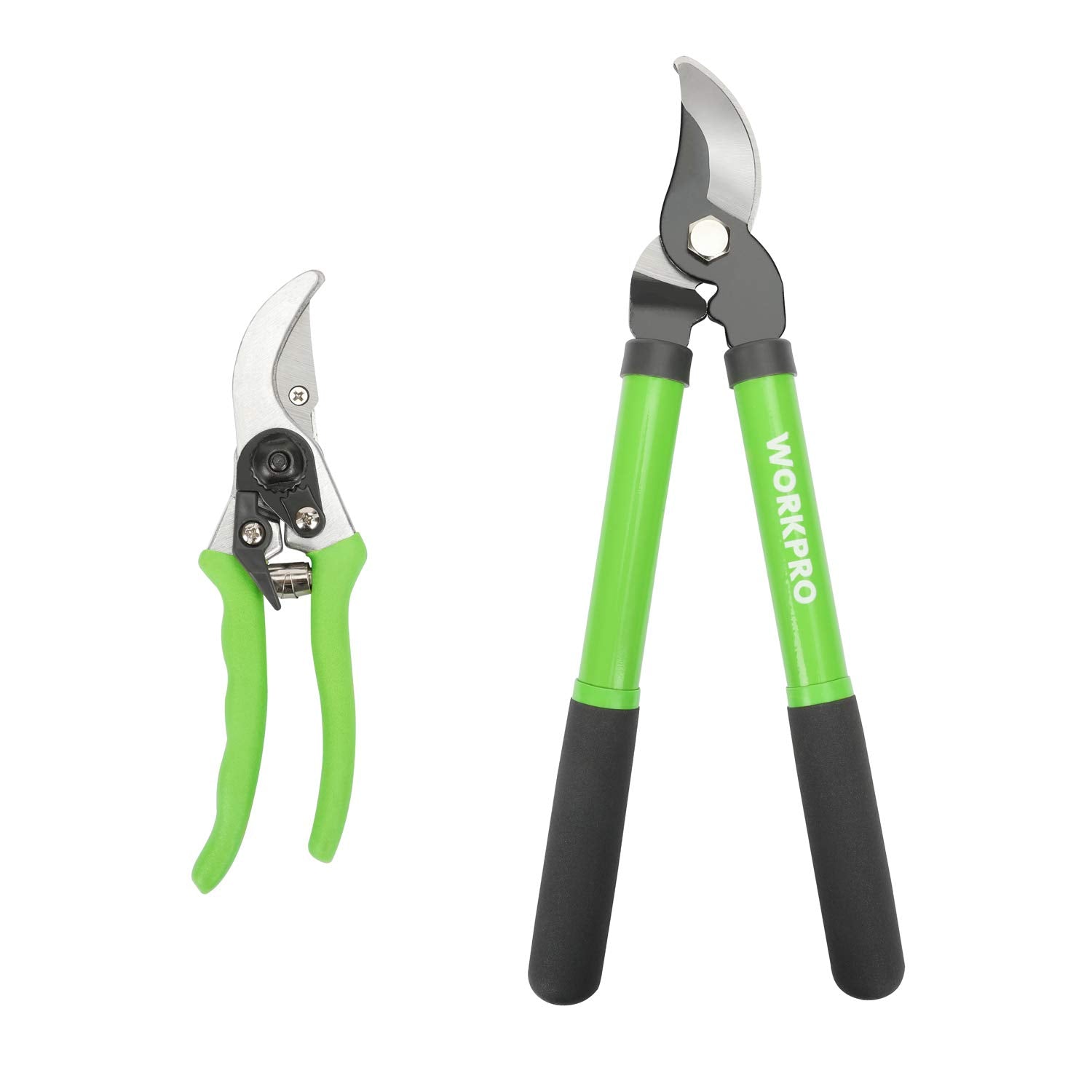WORKPRO W151010 limb and branch lopper 15in in action for clean cuts.