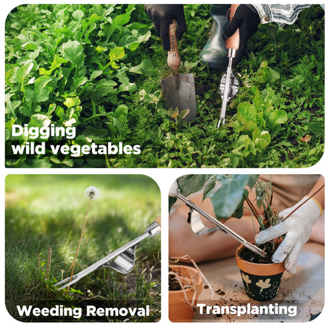 Lightweight WORKPRO Weed Puller measures 13 inches for easy maneuverability.