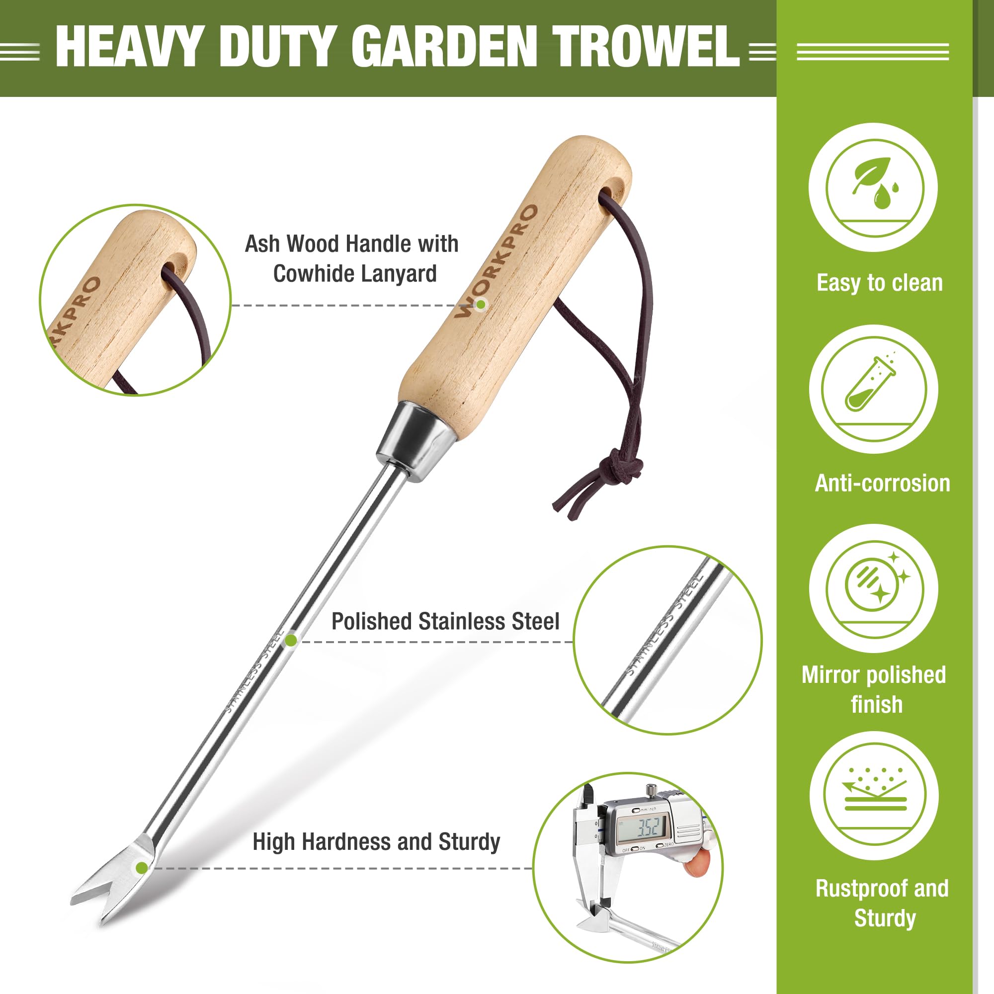 WORKPRO weed remover in garden helps target stubborn weeds.