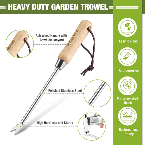 WORKPRO weed remover in garden helps target stubborn weeds.