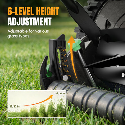 WORKPROX detachable 8-gallon grass catcher for simple debris disposal.