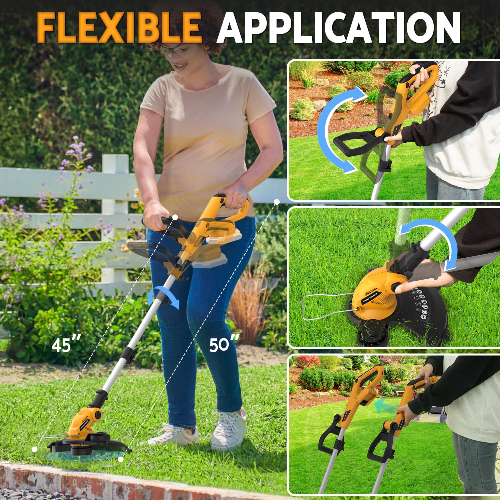 Worksky adjustable head and handle improve comfort during long sessions.