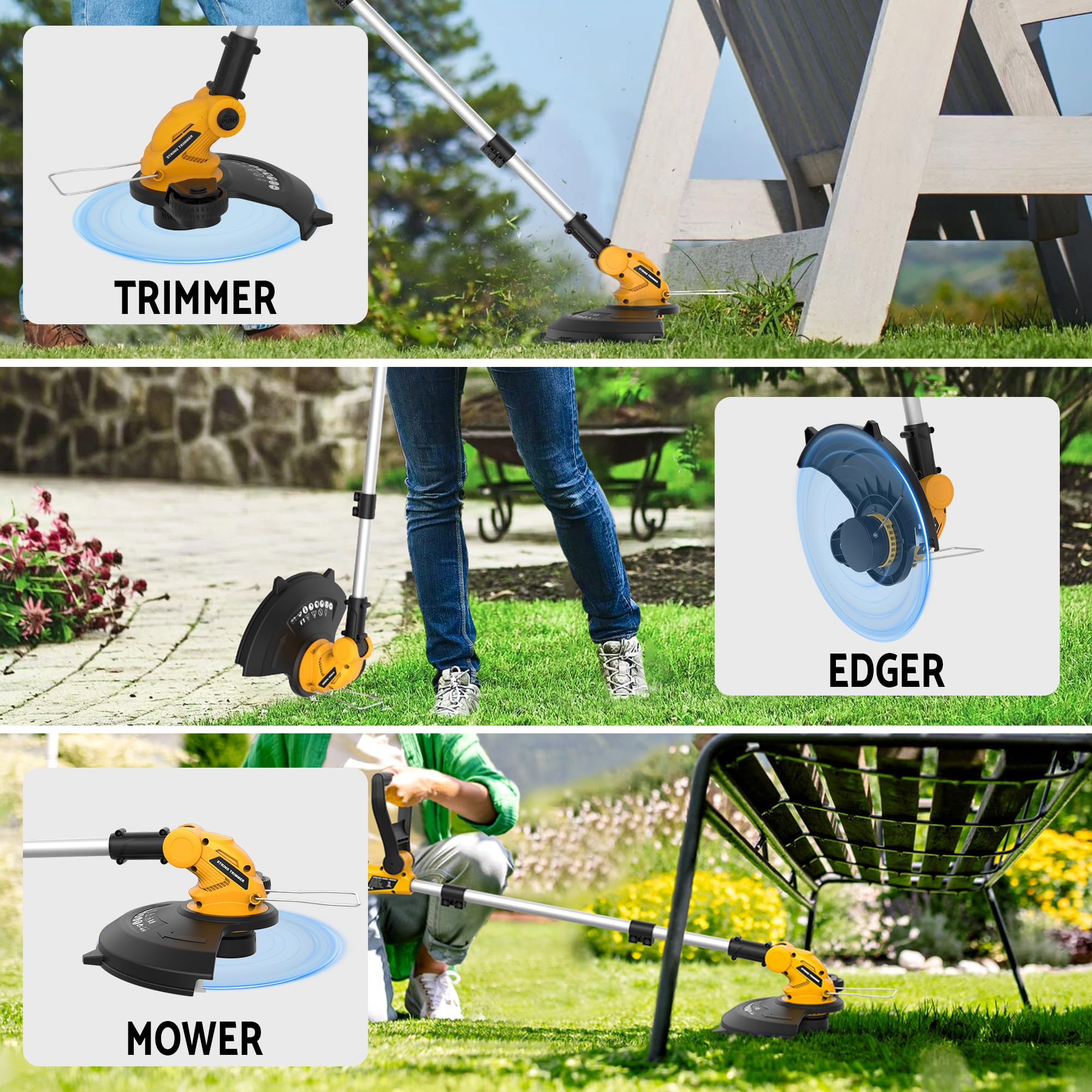 Worksky auto line feed technology speeds up trimming with fewer interruptions.