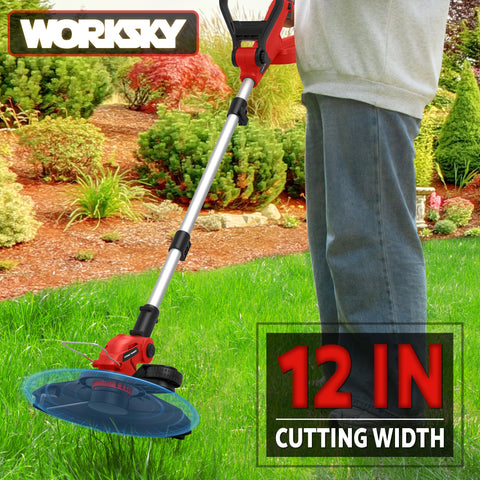 WorkSky automatic line-feed trimmer enables quick operation.