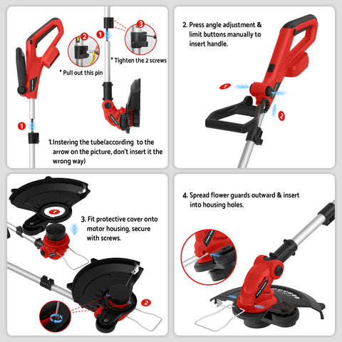 WorkSky extra spool line kit ensures continuous trimming.