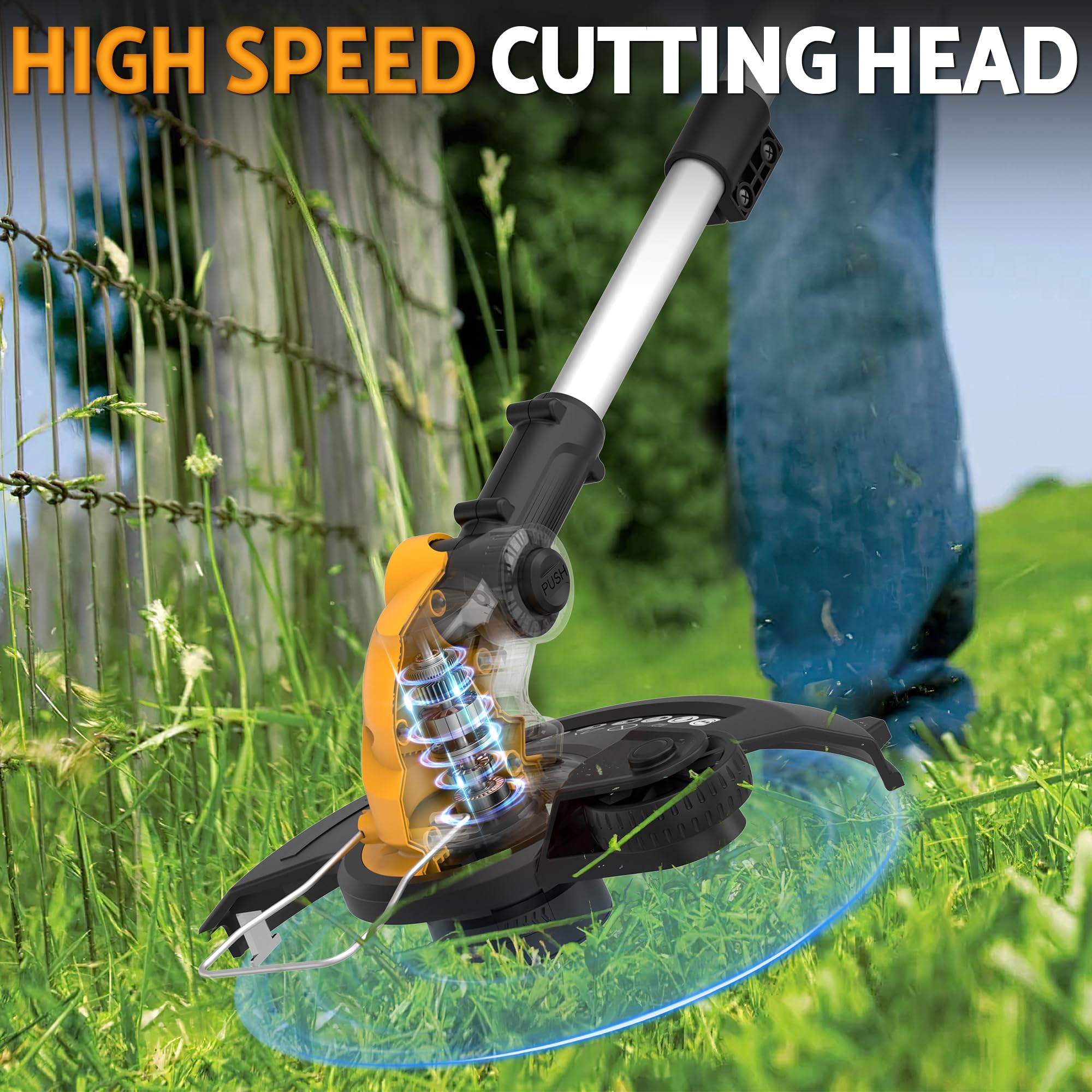 Worksky includes screwdriver and spare spool for easy maintenance.
