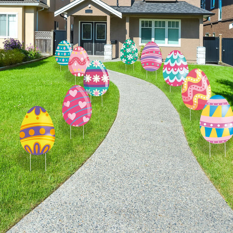 WorldBazaar lawn Easter decor adds bright color