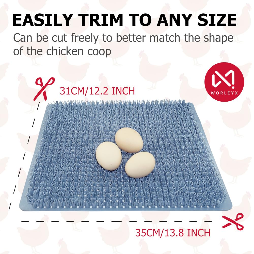 WORLEYX durable nesting pad material withstands daily coop use.