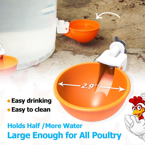 WORLEYX waterer cups insert closeup highlights durable inserts for easy cleaning.