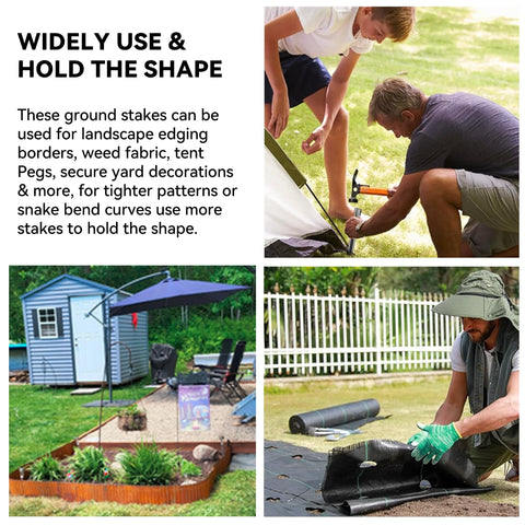 Worth 26-pcs edging stake set supports durable garden projects.
