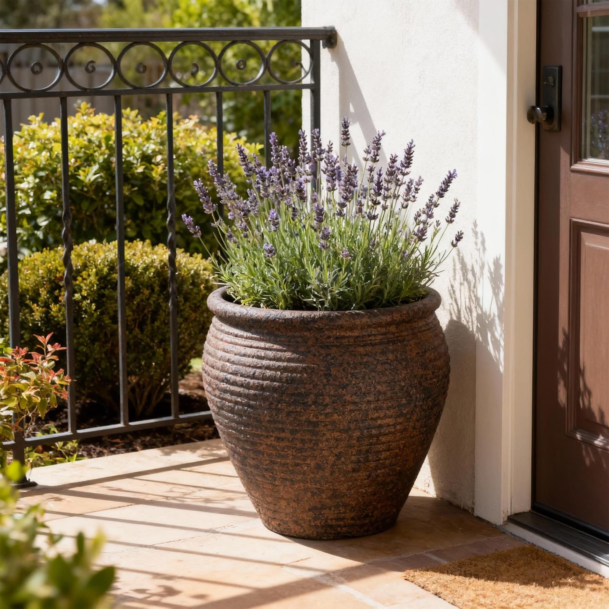 Worth clay-pot-style planter with drainage hole for healthy indoor greenery.