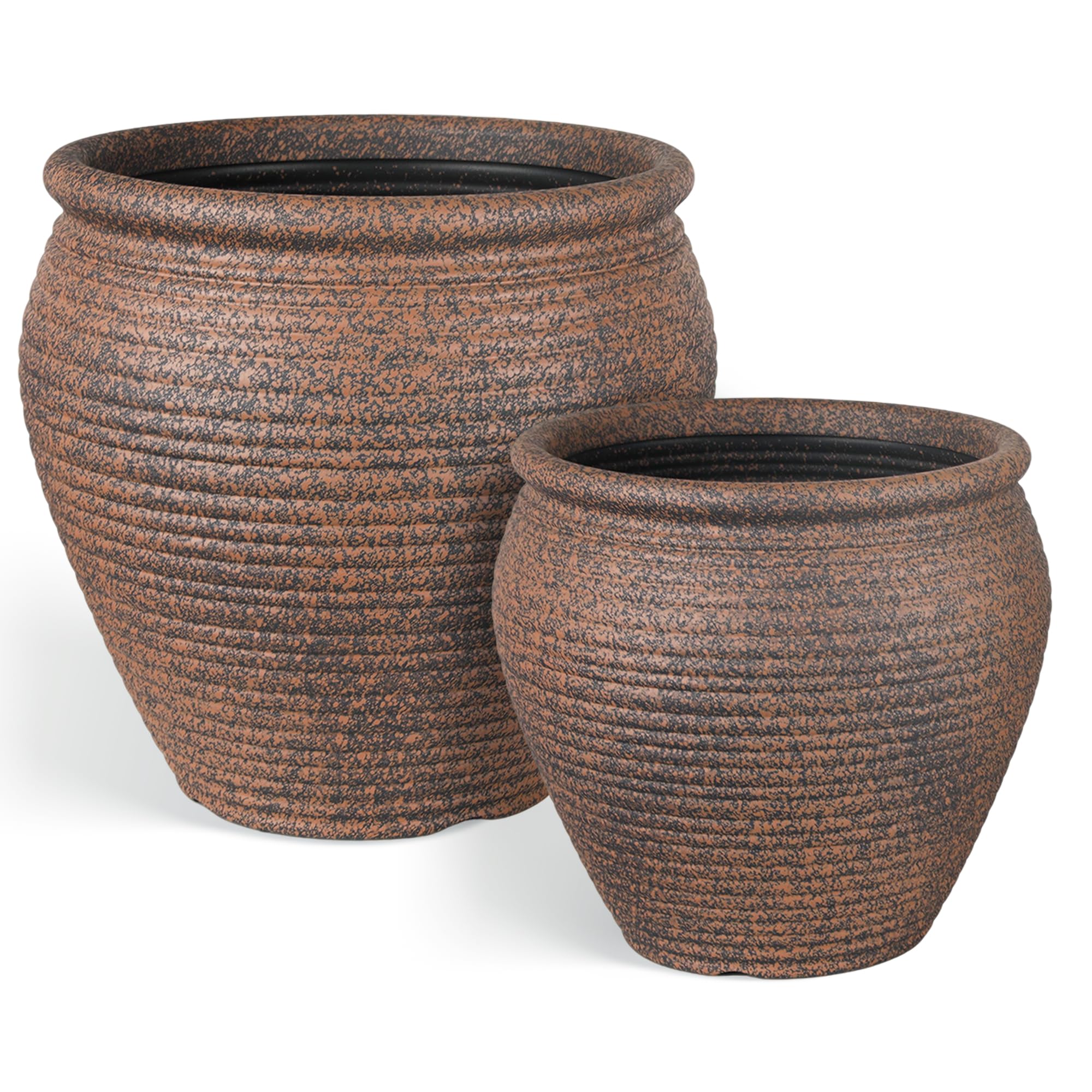 Worth clay-pot-style planter large 17x16 for eye-catching patio displays.