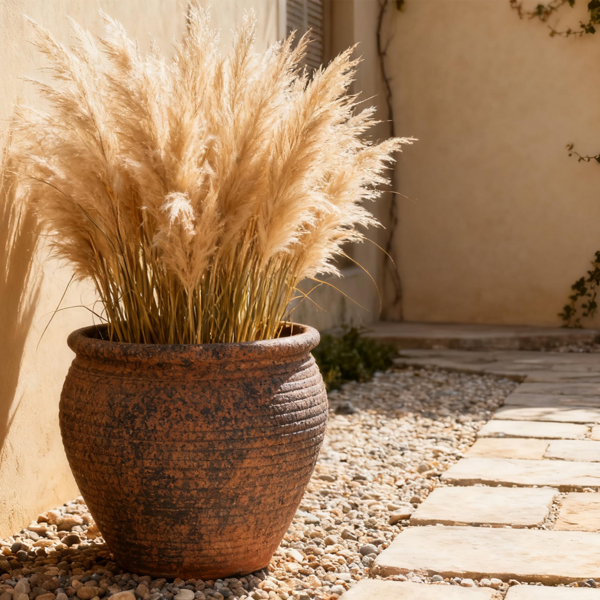Worth clay-pot-style planter small 13x13 compact for balconies and shelves.