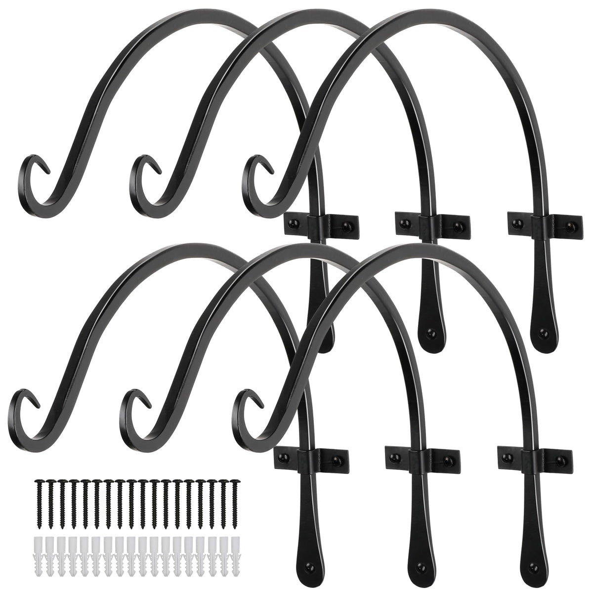 Worth Garden 14-inch plant hanger bracket mounted on wall for sturdy outdoor displays.