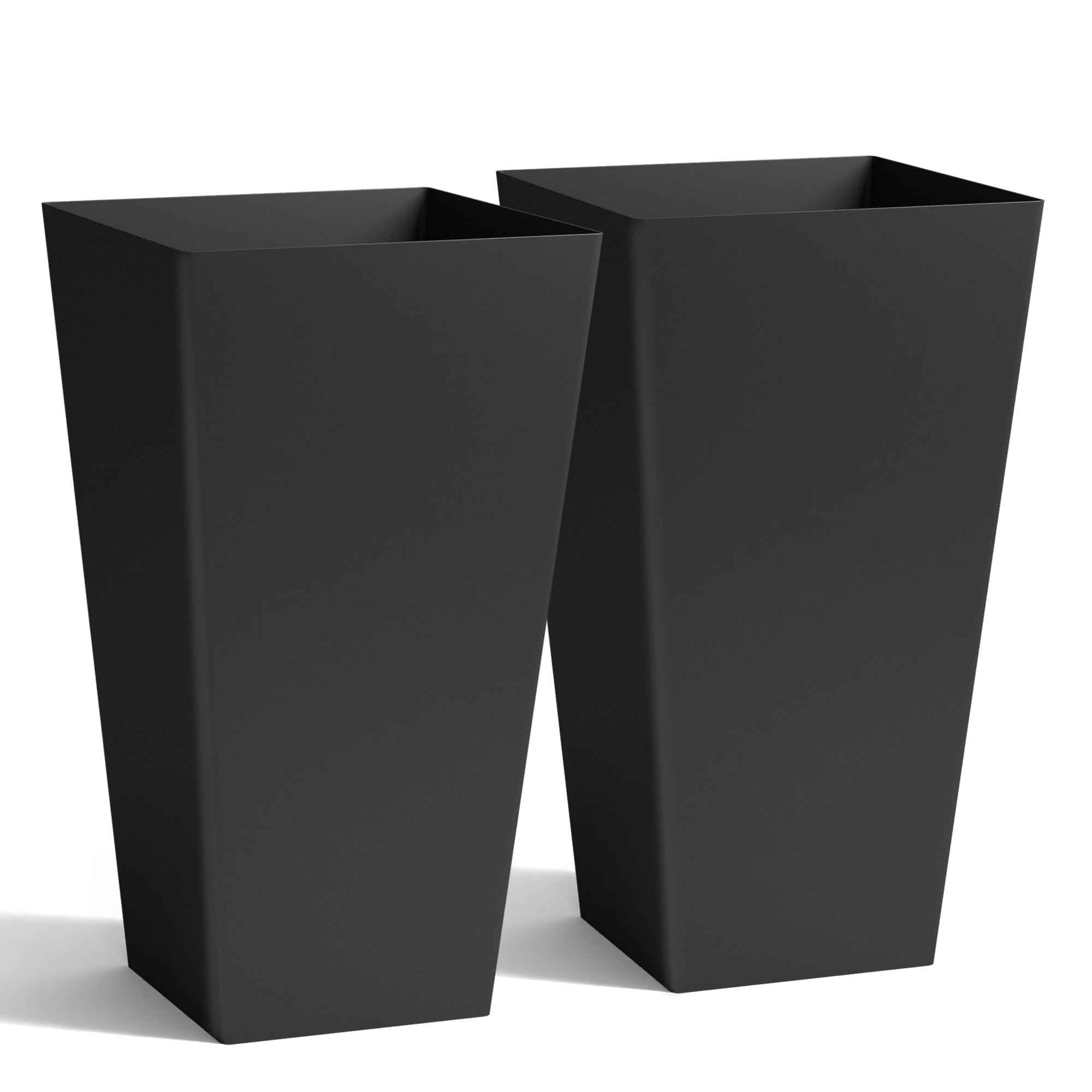 Worth Garden 20in planters, front-view pair for porch display and plant organization