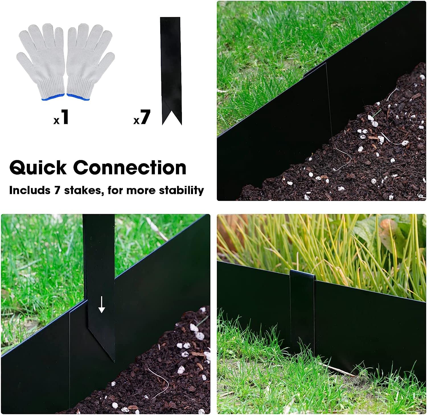 Worth Garden bendable edging fits curves and corners for flexible landscape design.