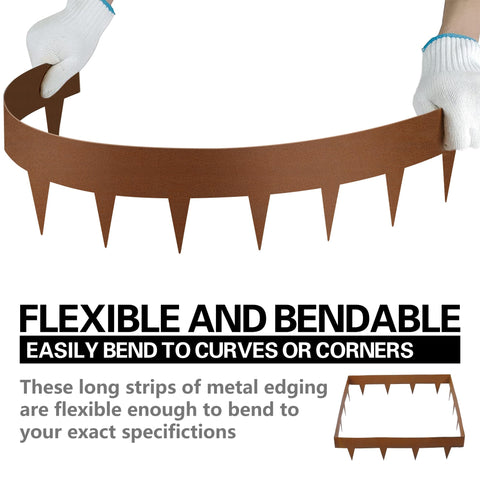 Worth Garden buckle connection system links edging pieces for seamless runs.