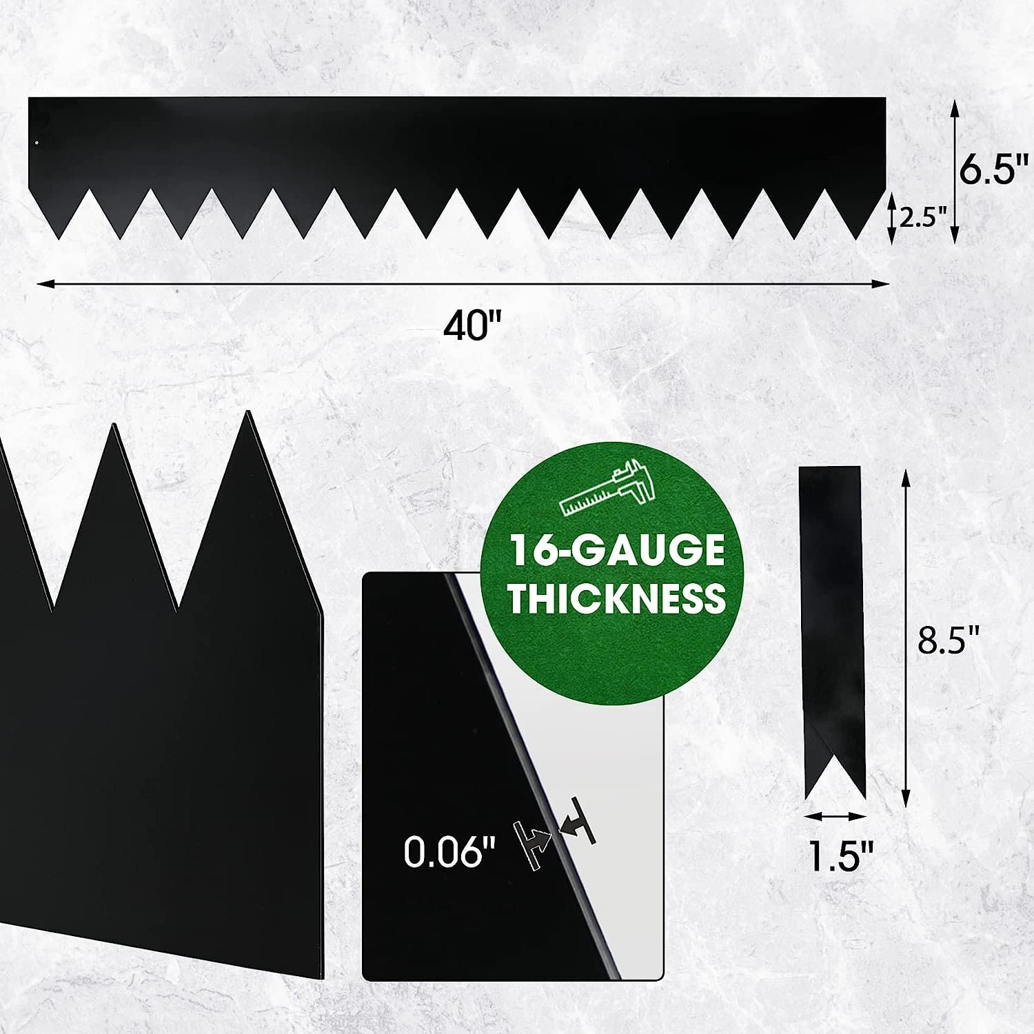 Worth Garden 7 clips connect edging strips for a secure, seamless border.