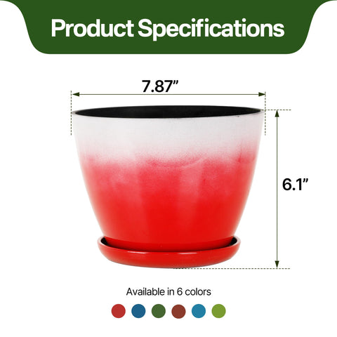 Worth Garden multicolor pots suited for indoor and outdoor use.