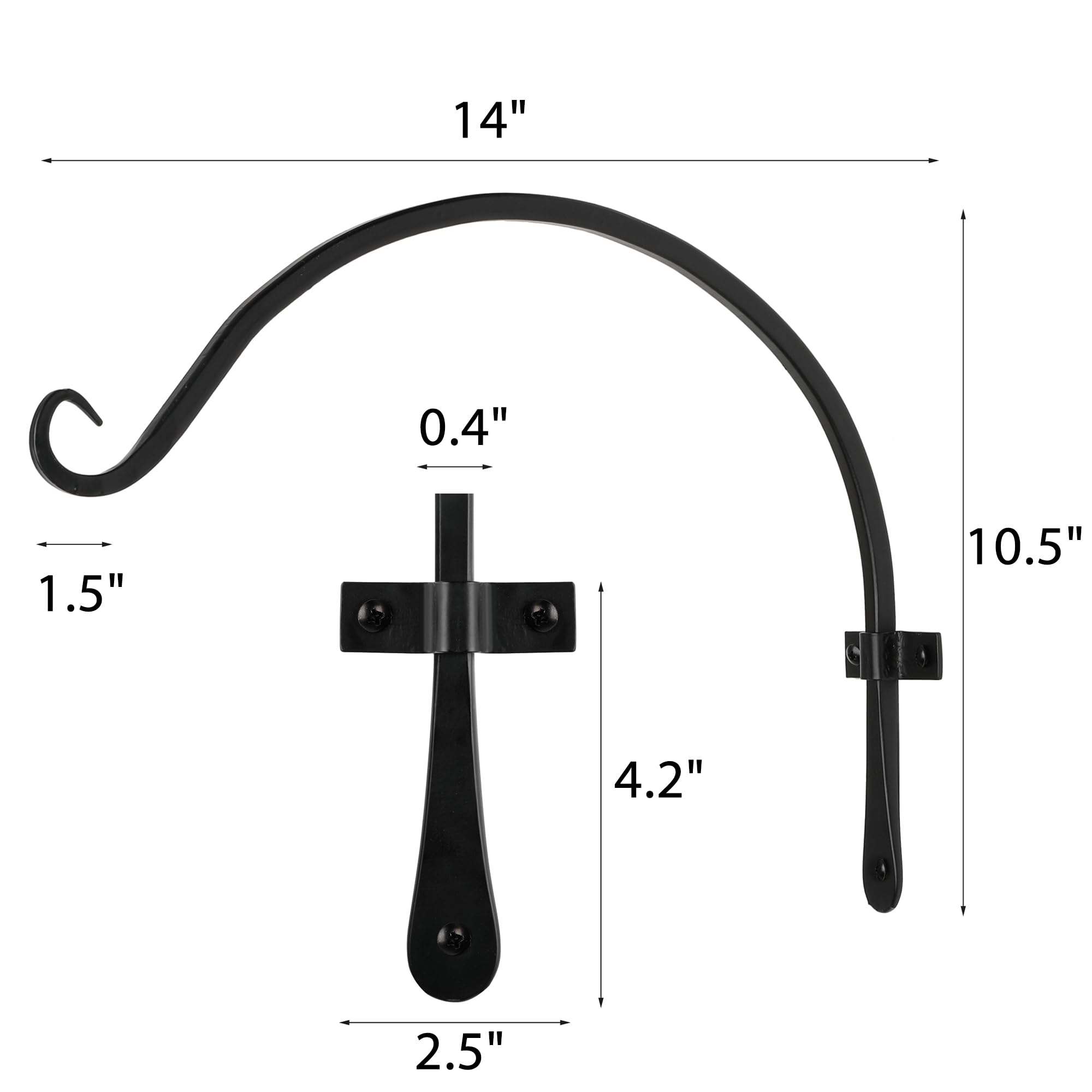 Worth Garden dark matte finish bracket adds timeless charm to entryways and patios.