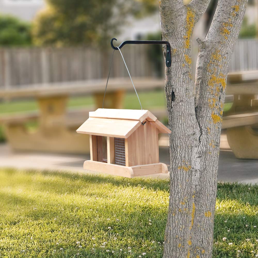 Worth Garden decorative wall mount supports lanterns, wind chimes, pots with a modern matte finish.
