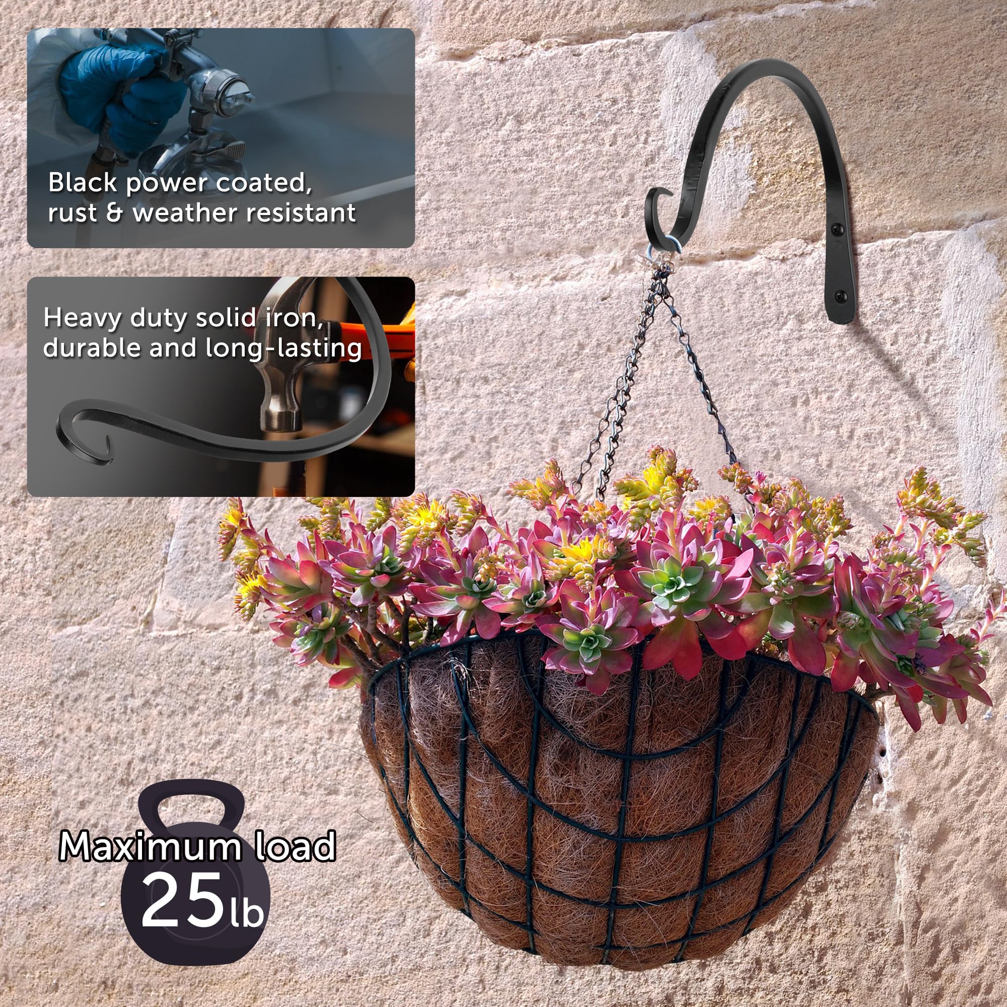Worth Garden includes hardware for quick, secure mounting on walls, wood, or concrete.