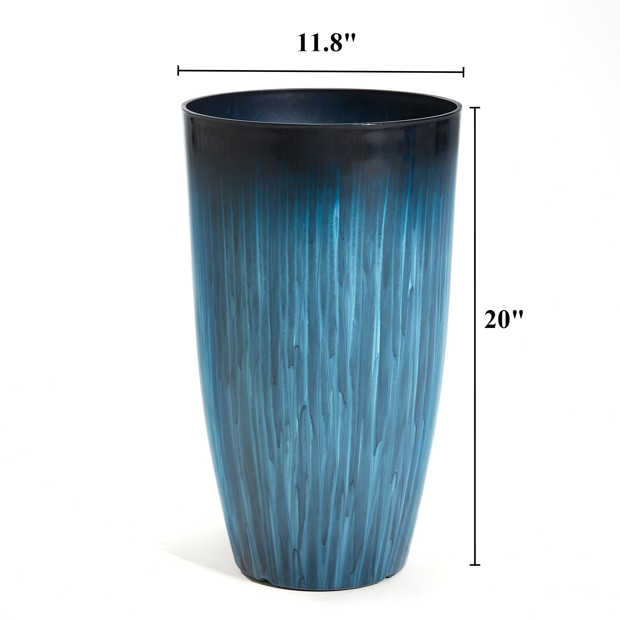 Worth Garden durable plastic planter resists weather for year-round use