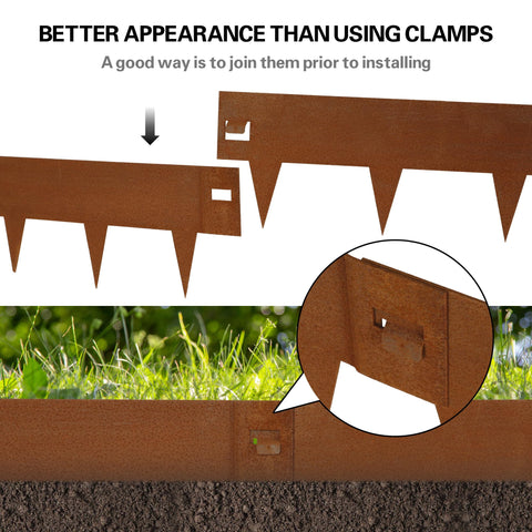 Worth Garden flexible border strips bend to fit garden curves.