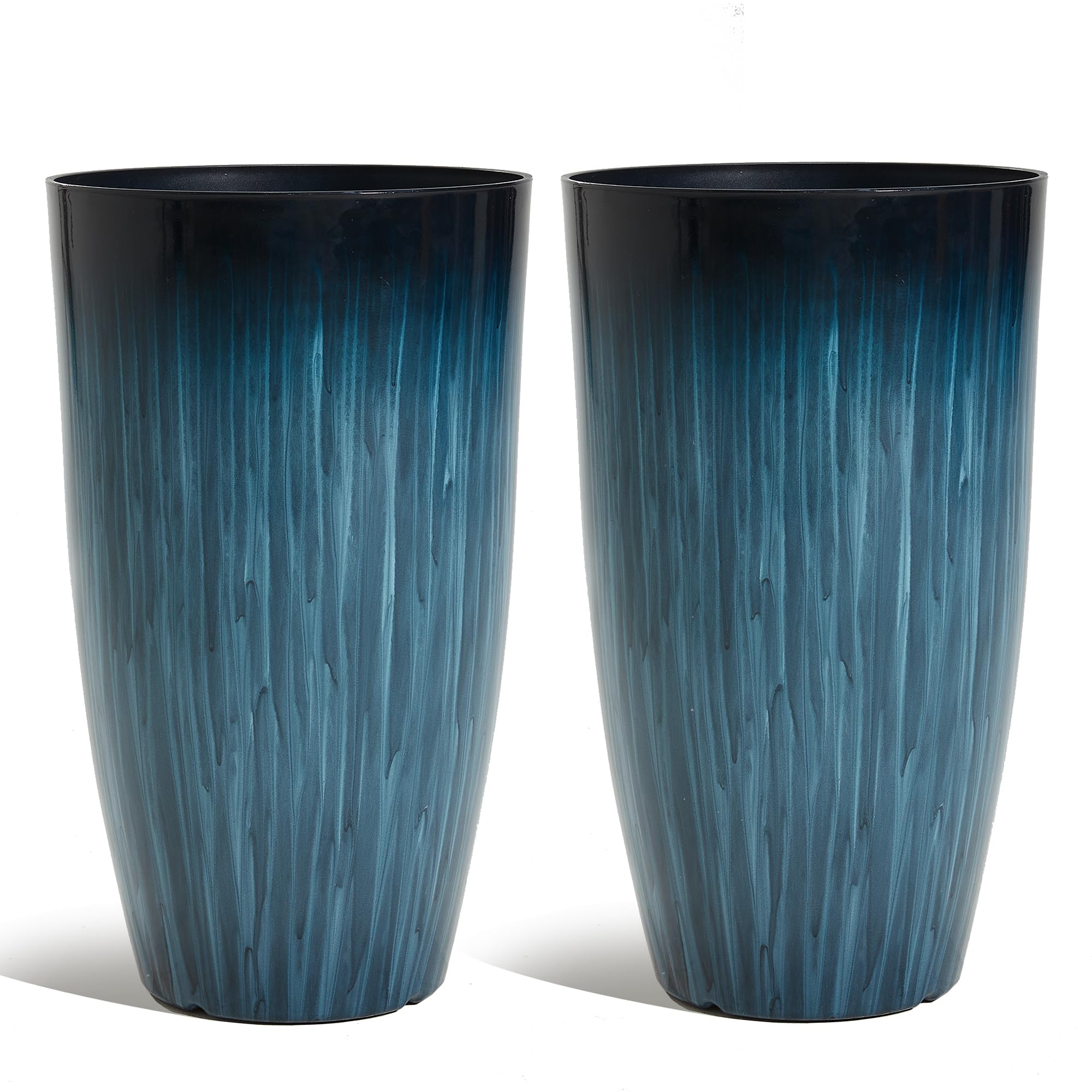 Worth Garden gradient blue glossy planter for outdoor décor and healthy growth