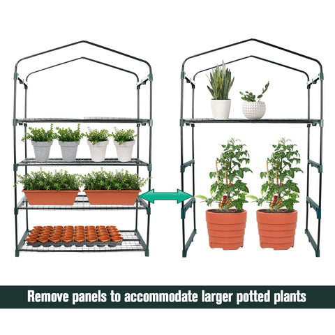 Worth Garden greenhouse roll-up door detail shows easy access and secure closure.
