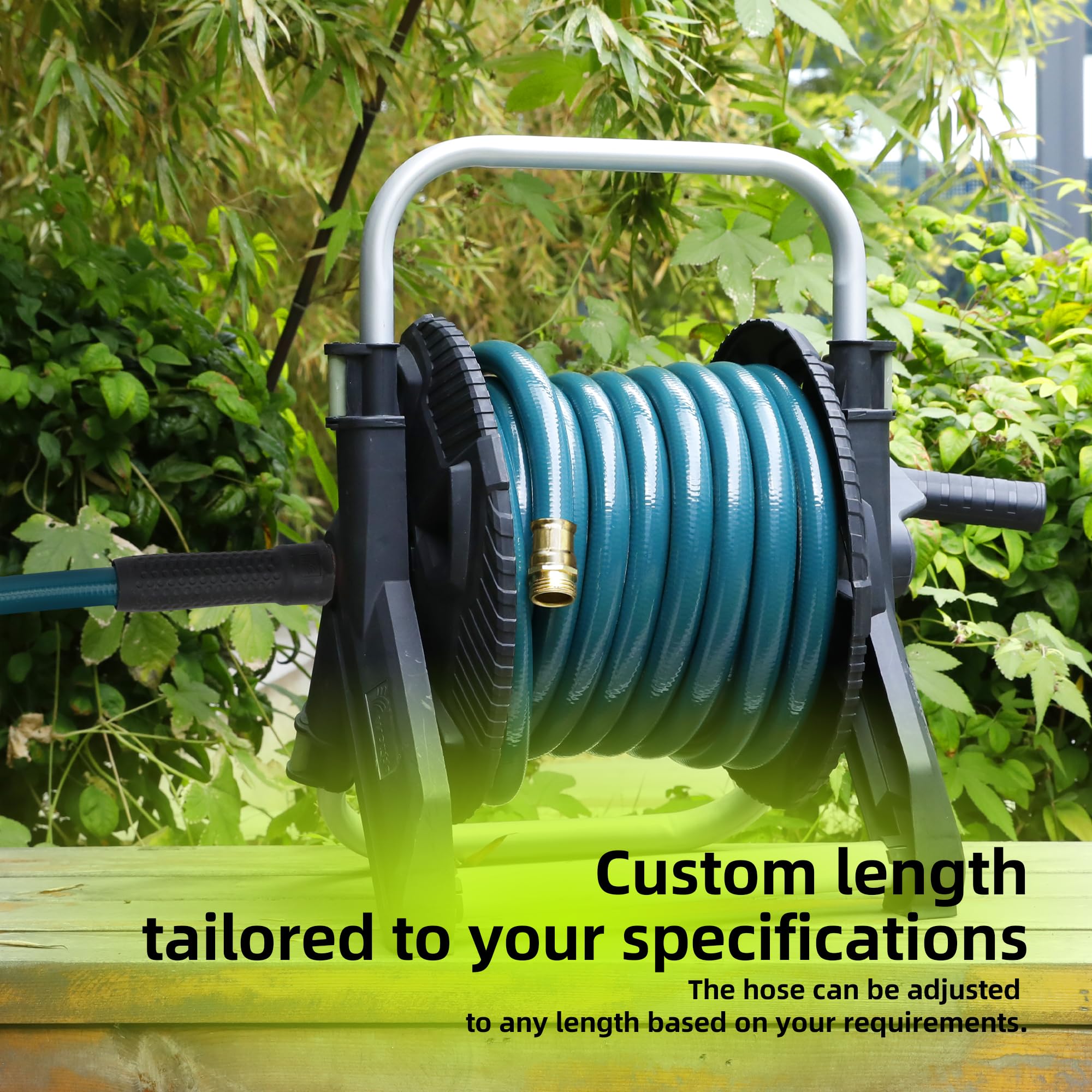 Worth garden hose adjustable handle prevents twisting for easy attachments.