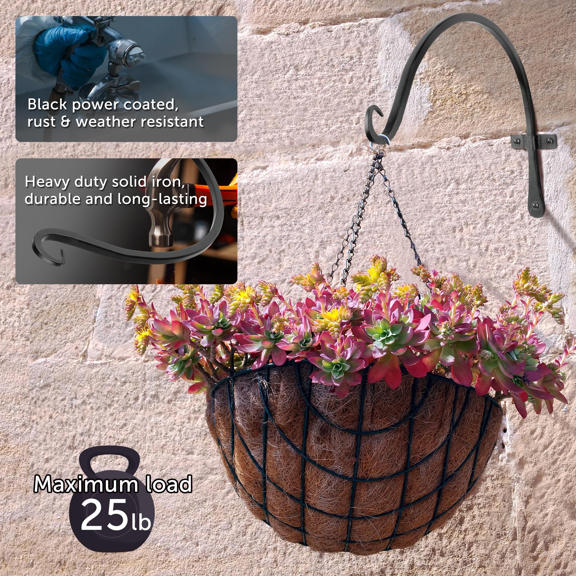Worth Garden indoor outdoor decor hanger for versatile baskets and lanterns.