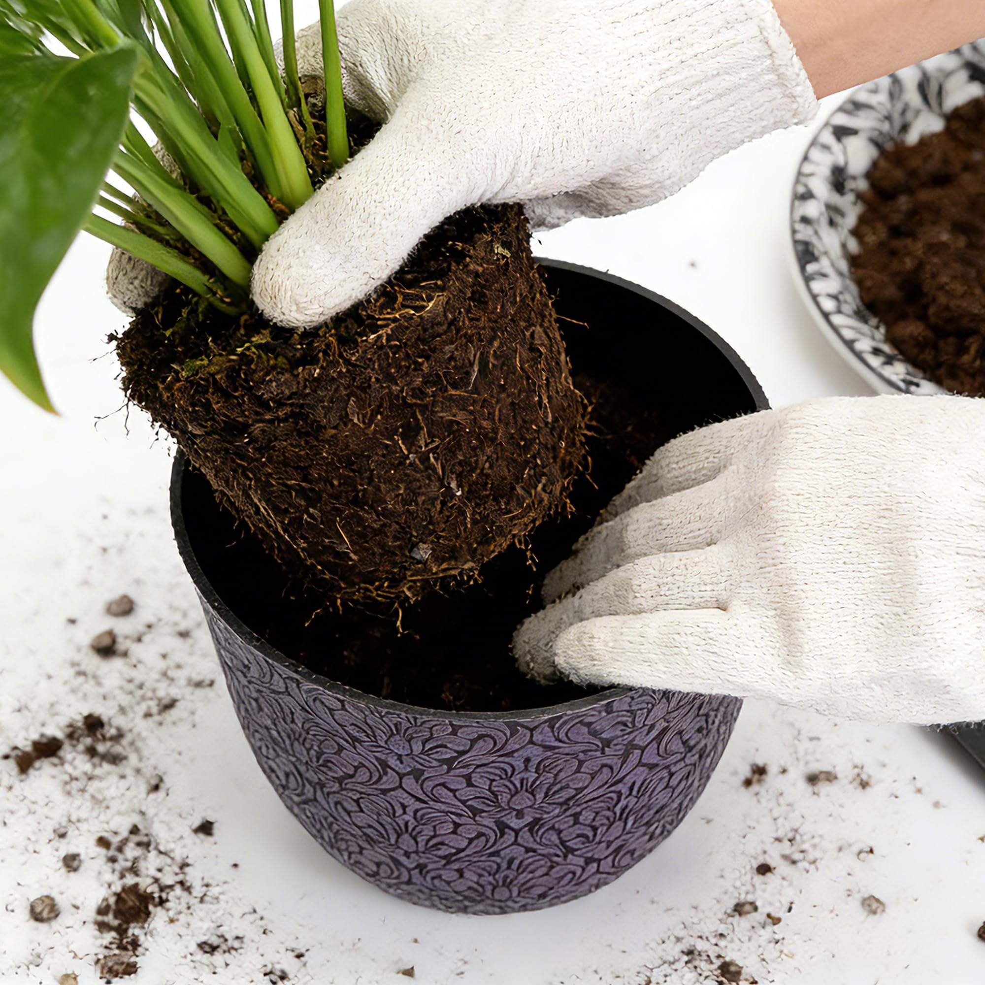 Worth Garden lightweight plastic planters balance durability with easy handling.