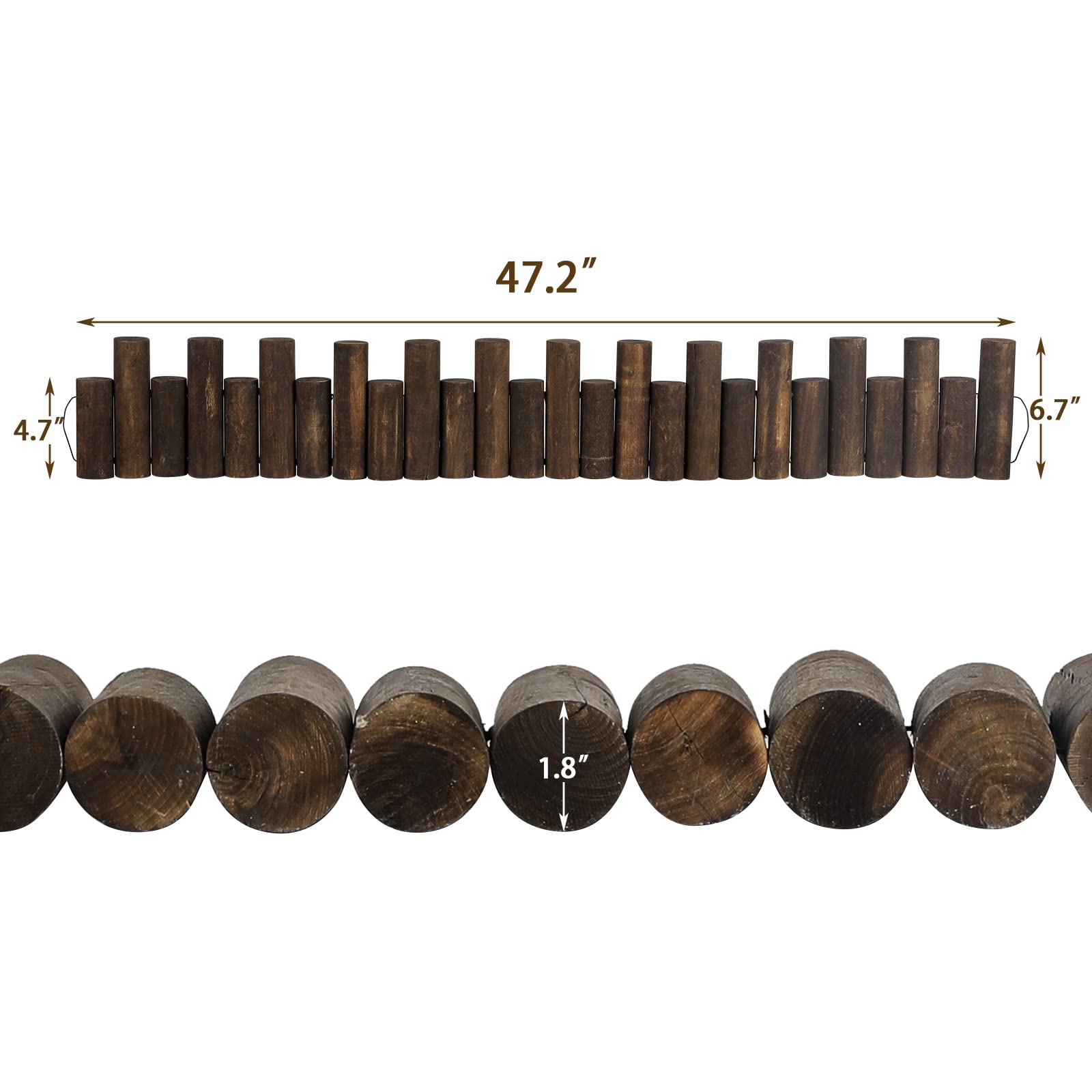Worth Garden log rolls edging landscape-decor adds natural warmth to outdoor spaces.