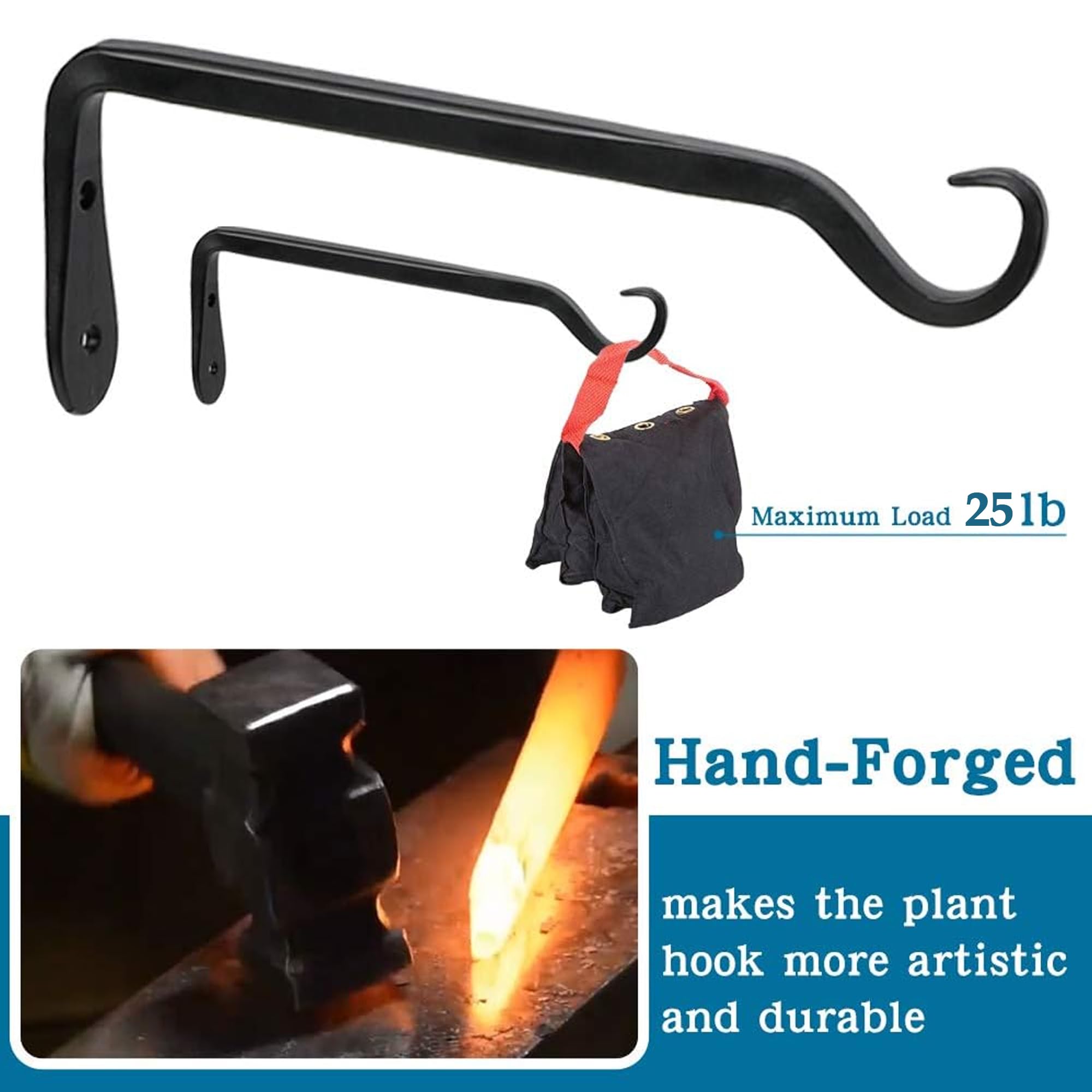 Worth Garden outdoor indoor use bracket blends with decor and provides versatile hanging options.