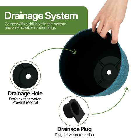 Worth Garden rubber-plug pot offers flexible moisture control and portability.