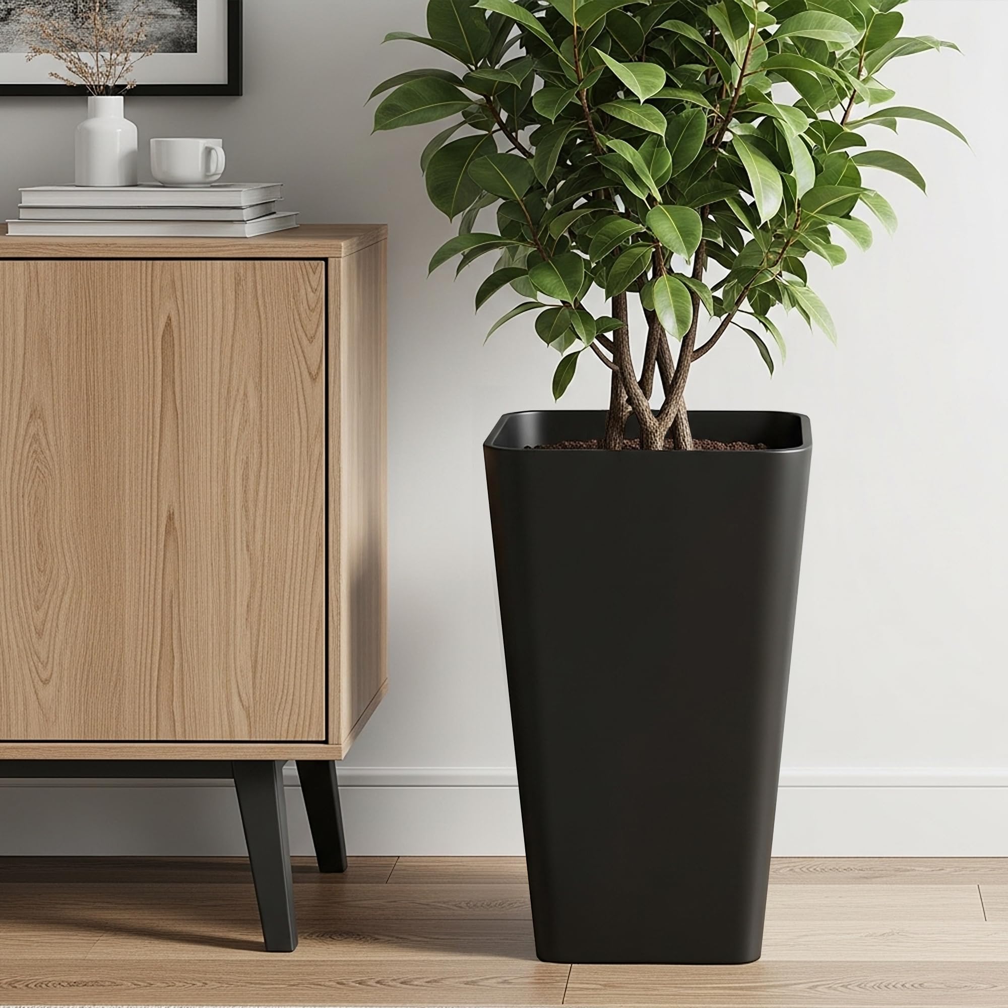 Worth Garden tapered design planter side view for modern spaces