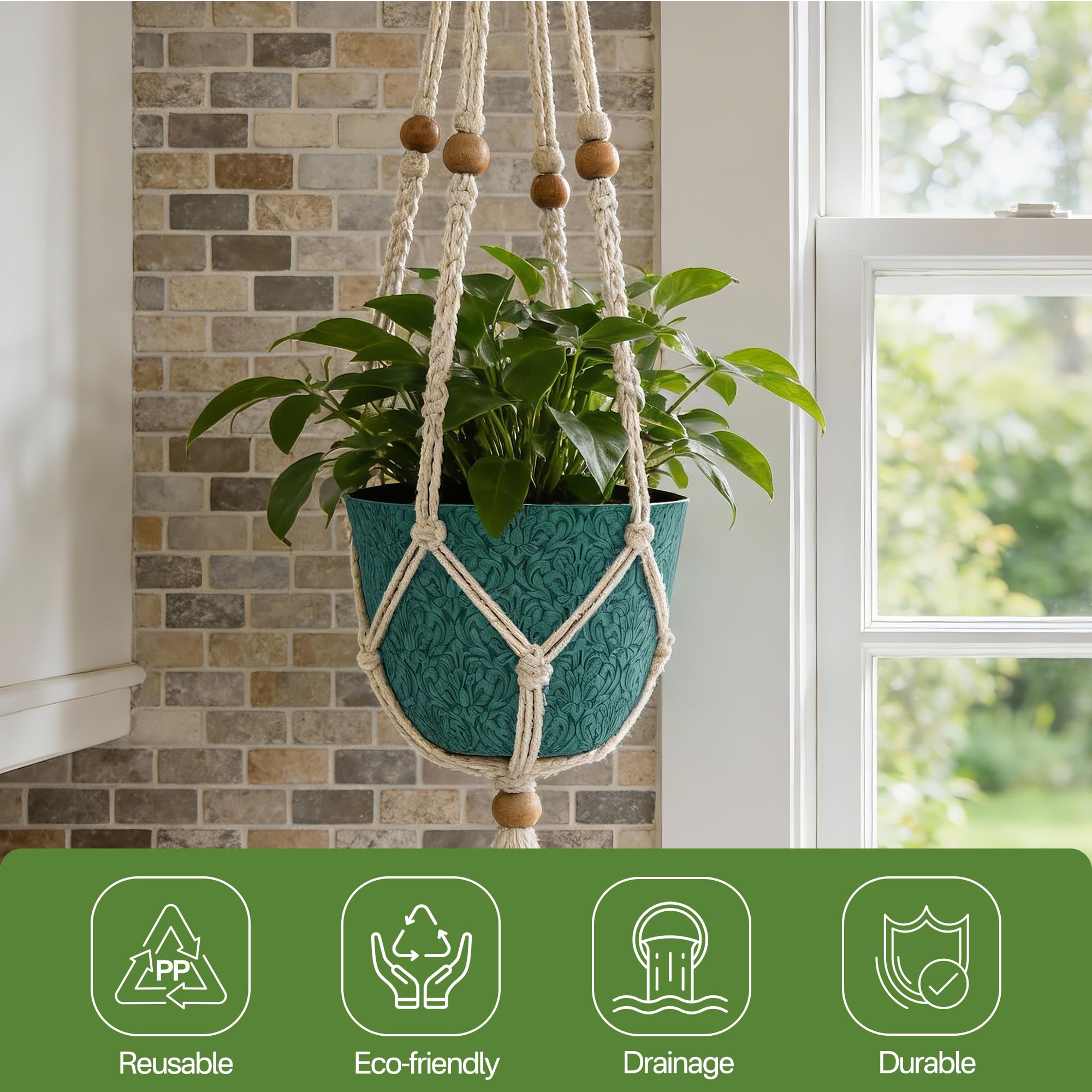 Worth Garden drainage-hole pot keeps soil healthy for flowering plants.