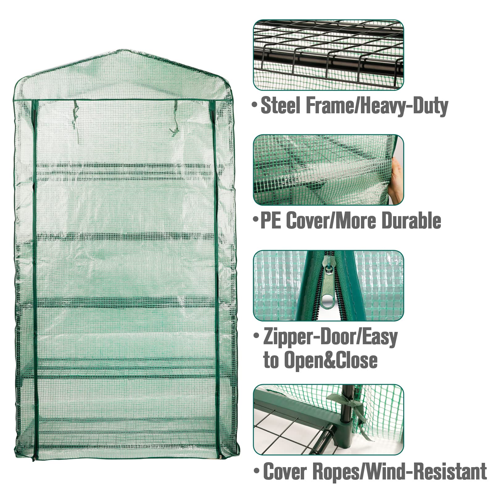 Worth Garden steel frame providing durable support for year-round gardening
